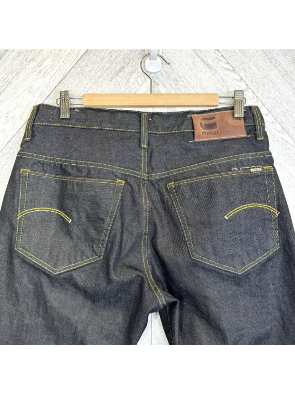 G-Star Raw 3301 Denim Jeans Mens Size 34x29 Straight Leg Button Fly Italy - Picture 4 of 7